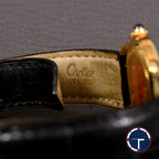 นาฬิกา Cartier "Unpolished" Ronde Louis Ref.0900 Yellow Gold18K หน้าปัดสีขาว หลักชั่วโมงเลขโรมัน ตัวเรือนทองคำ18K สายหนังแท้ หัวเข็มขัดแท้ ไขลาน(Manual Winding) ขนาด 34 mm