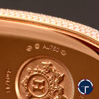 นาฬิกา Hermes Galop d'Hermès หน้าปัดหินOnyx ตัวเรือนทองชมพู18K ฝั่งเพชรหน้าปัด72เม็ด รอบตัวเรือน412เม็ด สายหนังจระเข้Hermes หัวเข็มขัดแท้ มีกล่อง Quartz ขนาด 40x26 mm