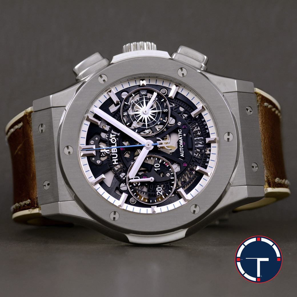 นาฬิกา Hublot Classic Fusion La Grande Odysse Limited Edition of 100Pcs (นาฬิกาเป็นลำดับที่1) หน้าปัดSkeleton มีใบ นาฬิกาปี2016 Automatic ขนาด 42 mm