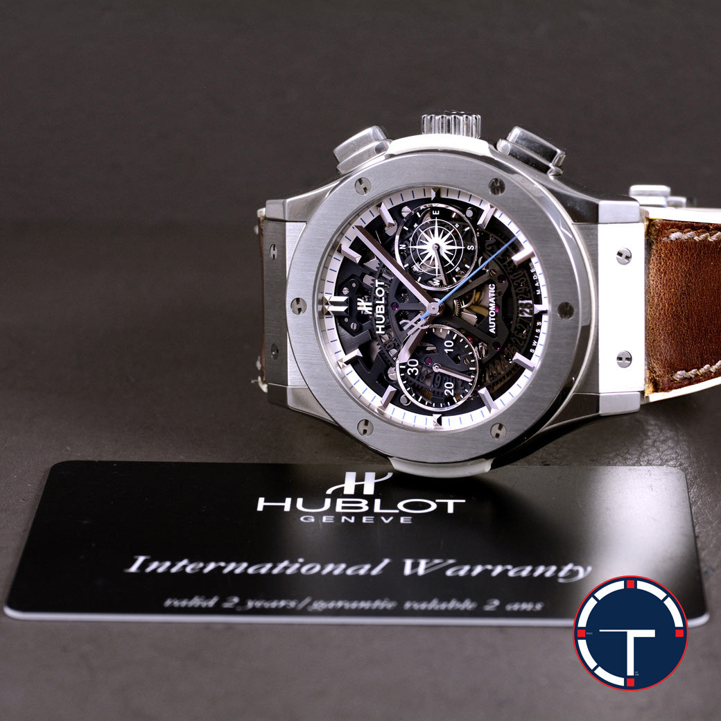 นาฬิกา Hublot Classic Fusion La Grande Odysse Limited Edition of 100Pcs (นาฬิกาเป็นลำดับที่1) หน้าปัดSkeleton มีใบ นาฬิกาปี2016 Automatic ขนาด 42 mm