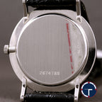 นาฬิกา IWC(International Watch Company) "Unpolished" Portofino Ultra Thin 18K White Gold หน้าปัดสีขาว ตัวเรือนทองคำขาว18K สายหนังแท้ หัวเข็มขัดแท้ ไขลาน(Manual Winding) ขนาด 32 mm