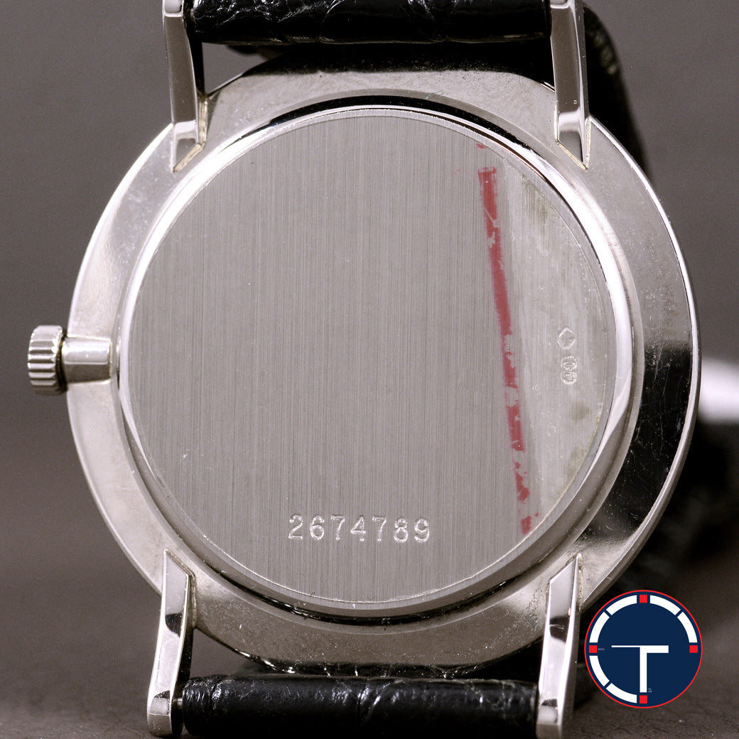 นาฬิกา IWC(International Watch Company) "Unpolished" Portofino Ultra Thin 18K White Gold หน้าปัดสีขาว ตัวเรือนทองคำขาว18K สายหนังแท้ หัวเข็มขัดแท้ ไขลาน(Manual Winding) ขนาด 32 mm