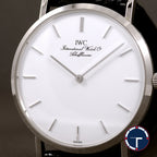 นาฬิกา IWC(International Watch Company) "Unpolished" Portofino Ultra Thin 18K White Gold หน้าปัดสีขาว ตัวเรือนทองคำขาว18K สายหนังแท้ หัวเข็มขัดแท้ ไขลาน(Manual Winding) ขนาด 32 mm