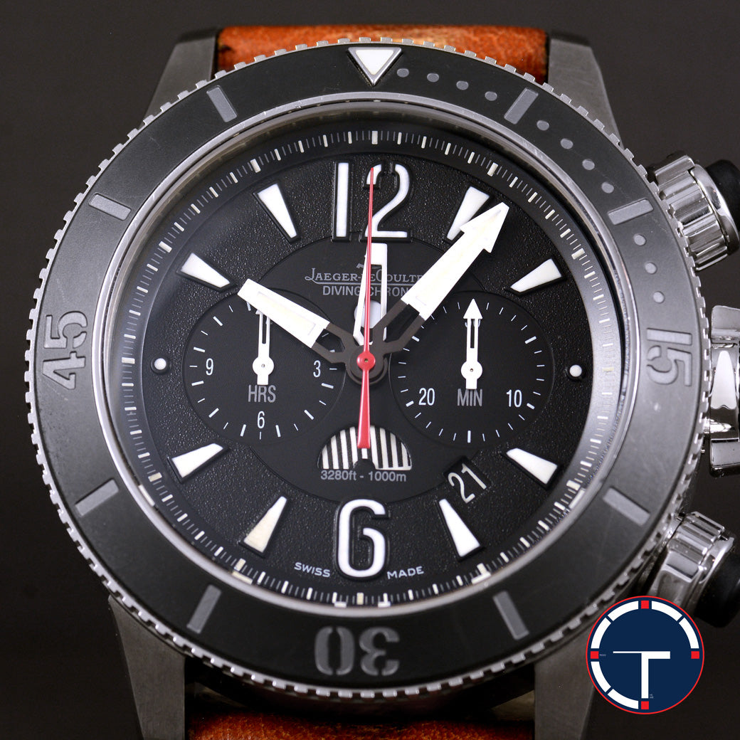 นาฬิกา Jaeger-Lecoultre Master Compressor Diving Chonograph GMT U.S. Navy Seal Limited1500เรือน มีสายหนังและหัวเข็มขัดแท้ Automatic ขนาด 46 mm
