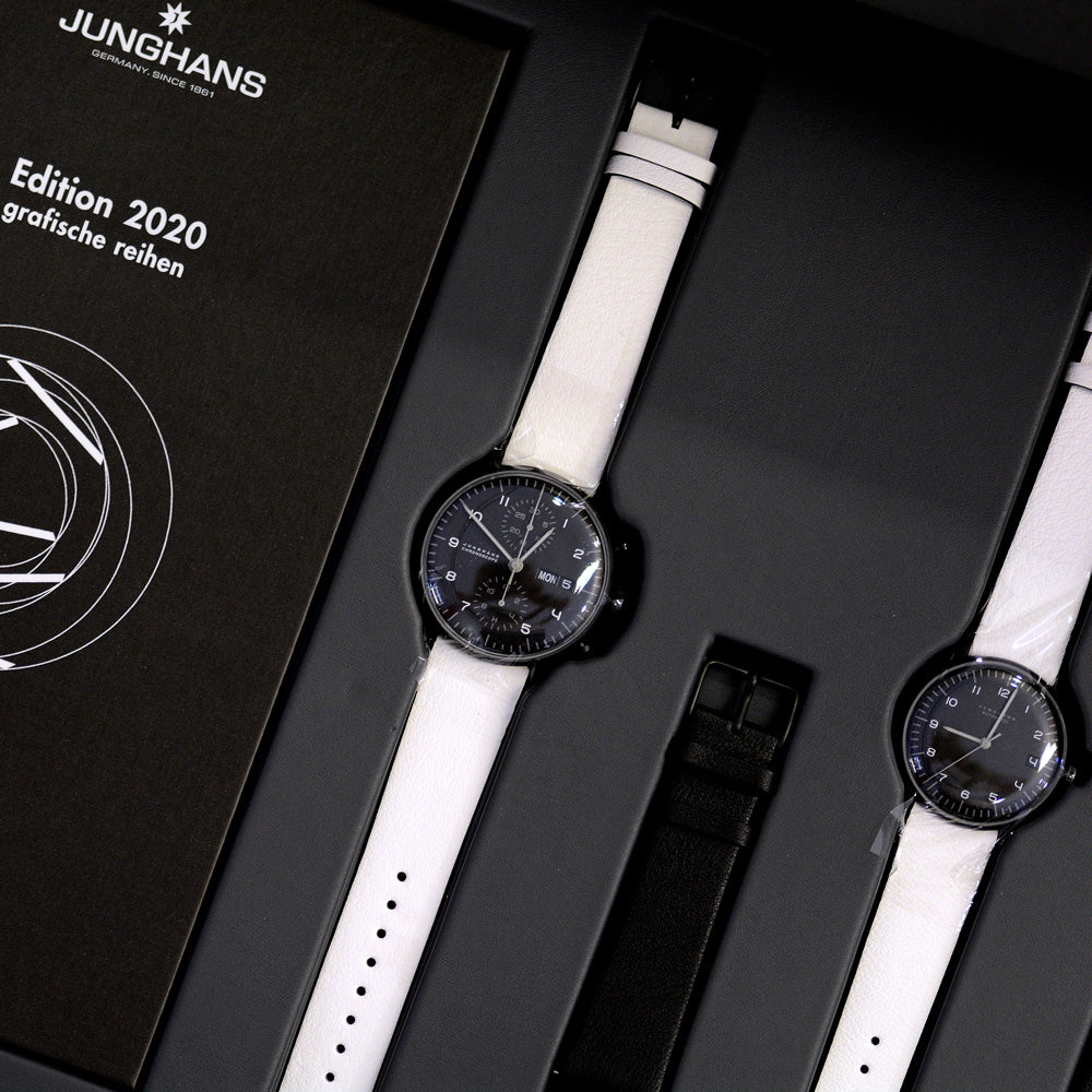 นาฬิกา Junghans Edition Grafische Reihen กล่อง ใบ ครบ ปี2020 (1กล่อง มี2เรือน) Automatic ขนาด 39 mm / 34 mm