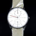 นาฬิกา Junghans (นาฬิกายังไม่เคยถูกใช้งาน) Max Bill Regulator Edition 60 (Limited Edition 1060pcs) หน้าปัดสีขาว สายหนังแท้ หัวเข็มขัดแท้ กล่องใบครบ Automatic ขนาด 38 mm