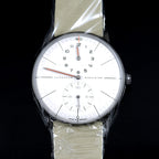 นาฬิกา Junghans (นาฬิกายังไม่เคยถูกใช้งาน) Max Bill Regulator Edition 60 (Limited Edition 1060pcs) หน้าปัดสีขาว สายหนังแท้ หัวเข็มขัดแท้ กล่องใบครบ Automatic ขนาด 38 mm