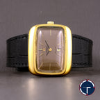 นาฬิกา Omega De Ville หน้าปัดสีทองเข้ม กะไหล่ทอง ทรงสีเหลี่ยมผืนผ้า Automatic ขนาด 31x36 mm