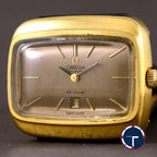 นาฬิกา Omega De Ville หน้าปัดสีทองเข้ม กะไหล่ทอง ทรงสีเหลี่ยมผืนผ้า Automatic ขนาด 31x36 mm