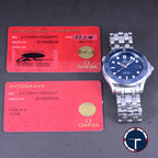 นาฬิกา Omega Seamaster Professional Diver 300 Co-Axial หน้าปัดสีน้ำเงิน สายเหล็กแท้ มีกล่อง+ใบ นาฬิกาปี2014 Automatic ขนาด 42 mm