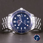 นาฬิกา Omega Seamaster Professional Diver 300 Co-Axial หน้าปัดสีน้ำเงิน สายเหล็กแท้ มีกล่อง+ใบ นาฬิกาปี2014 Automatic ขนาด 42 mm