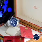นาฬิกา Omega Seamaster Professional Diver 300 Co-Axial หน้าปัดสีน้ำเงิน สายเหล็กแท้ มีกล่อง+ใบ นาฬิกาปี2014 Automatic ขนาด 42 mm
