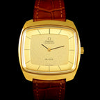 นาฬิกา Omega De ville หน้าดาว เรือนกะไหล่ทอง ทรงสี่เหลี่ยม นาฬิกาปี1973 ขนาด 35 x 36 mm