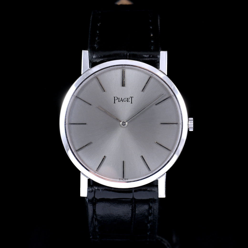 นาฬิกา Piaget Altiplano Ref.903 18k White Gold หน้าปัดสีเทา ตัวเรือนทองคำขาว18K หัวเข็มขัดแท้ ไขลาน ขนาด 32 mm