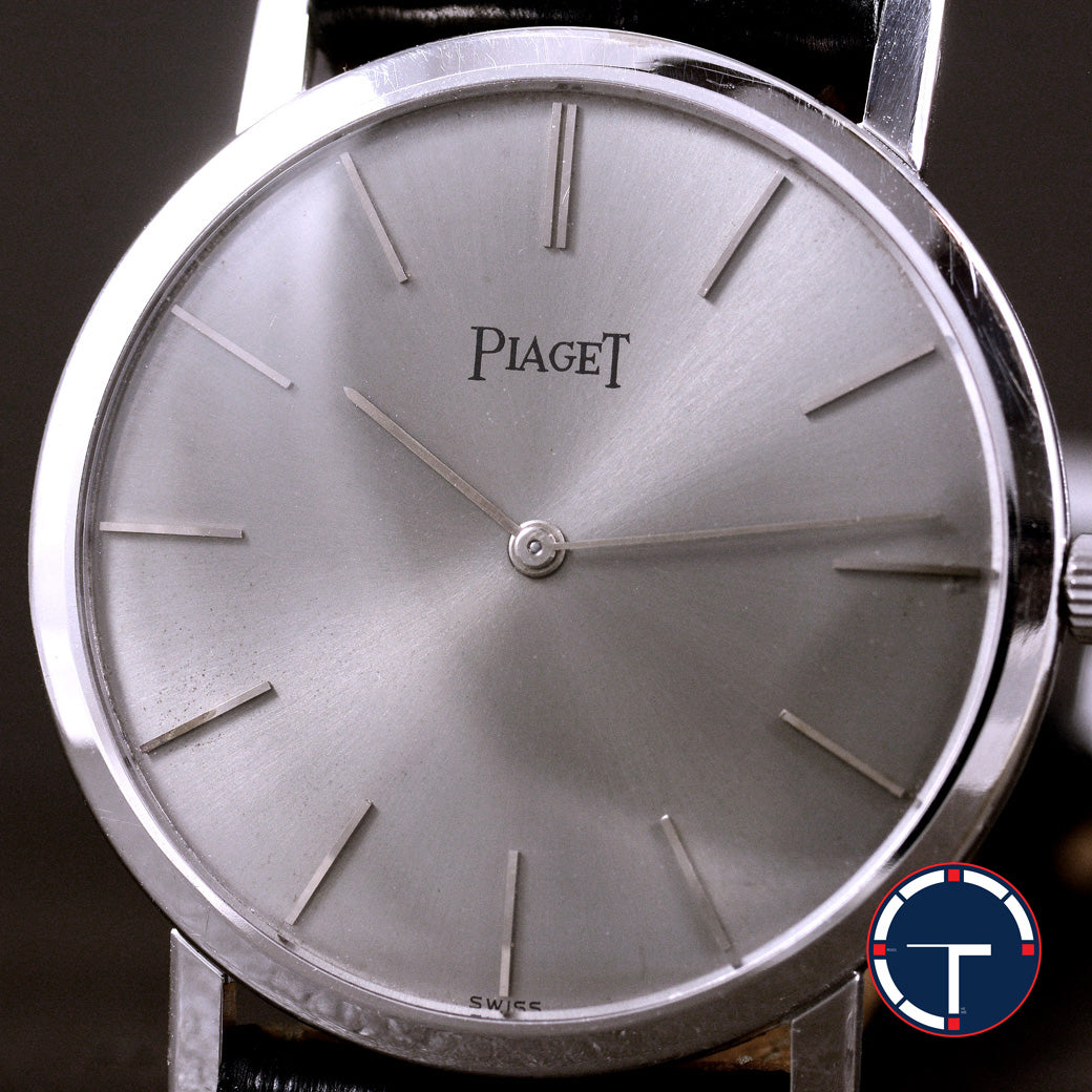 นาฬิกา Piaget Altiplano Ref.903 18k White Gold หน้าปัดสีเทา ตัวเรือนทองคำขาว18K หัวเข็มขัดแท้ ไขลาน ขนาด 32 mm