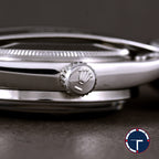 นาฬิกา Rolex Date Ref.1501 หน้าปัดสีน้ำเงิน ขอบรางรถไฟ สายOysterแท้ (แบบม้วน) นาฬิกาปี1974 Automatic ขนาด 34 mm