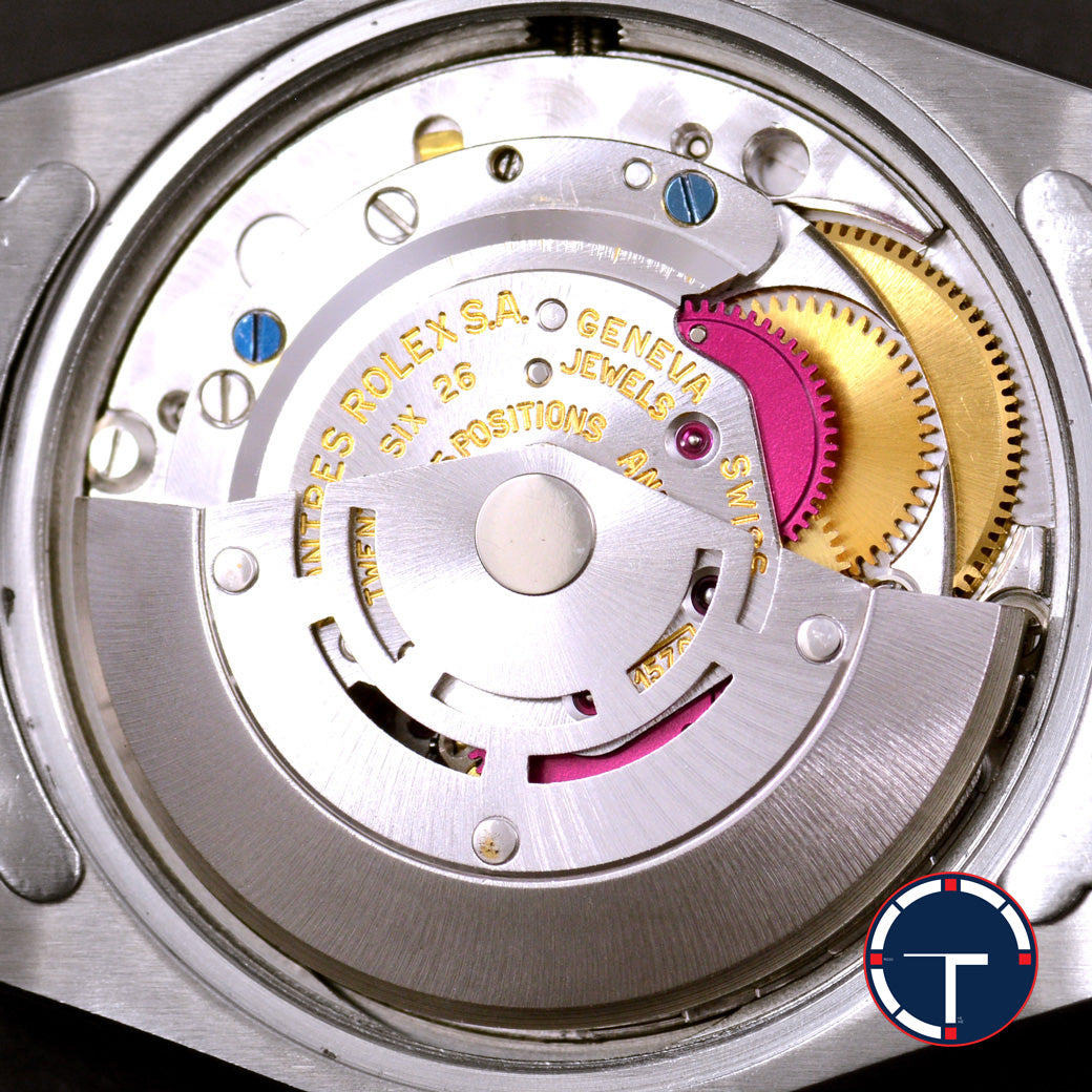 นาฬิกา Rolex Date Ref.1501 หน้าปัดสีน้ำเงิน ขอบรางรถไฟ สายOysterแท้ (แบบม้วน) นาฬิกาปี1974 Automatic ขนาด 34 mm