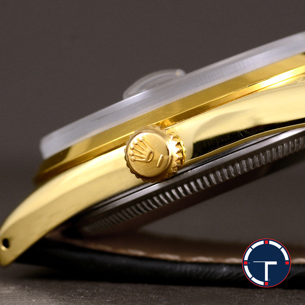 นาฬิกา Rolex Date Ref.1550 Gold Capped หน้าปัดสีทอง ตัวเรือนทองหุ้ม นาฬิกาปี1979 Automatic ขนาด 34 mm