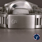นาฬิกา Rolex Oyster Perpetual Ref.1007 Sigma Dial หน้าปัดฟ้าอมม่วง หลังชั่วโมงทองคำSigma ขอบรางรถไฟ สายOysterแท้ นาฬิกาปี1974 Automatic ขนาด 34 mm
