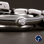 นาฬิกา Rolex Oyster Perpetual Ref.1007 Sigma Dial หน้าปัดฟ้าอมม่วง หลังชั่วโมงทองคำSigma ขอบรางรถไฟ สายOysterแท้ นาฬิกาปี1974 Automatic ขนาด 34 mm