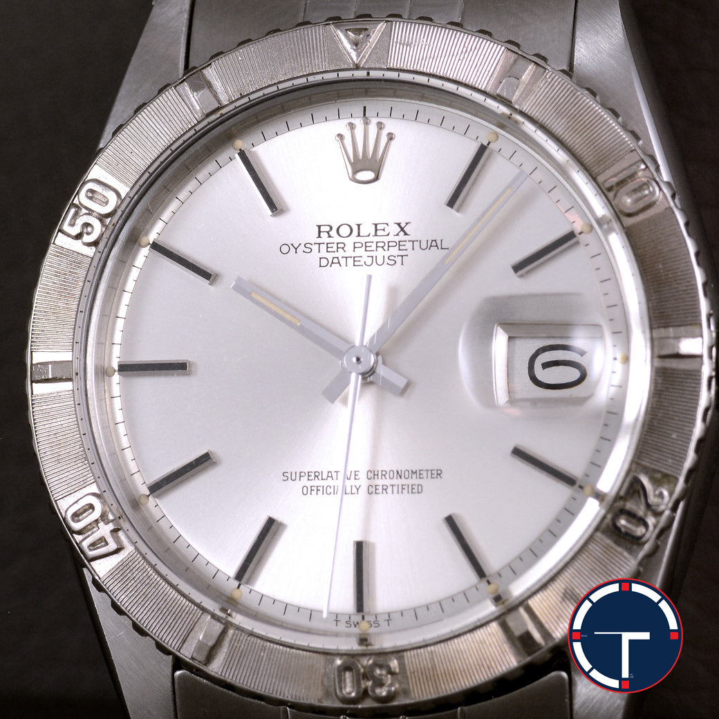 นาฬิกา Rolex DateJust Turn-O-Graph Thunderbird Ref.1625 หน้าปัดสีเงิน สายจูบิลลี่แท้(แบบม้วน) นาฬิกาปี1966 Automatic ขนาด 36 mm