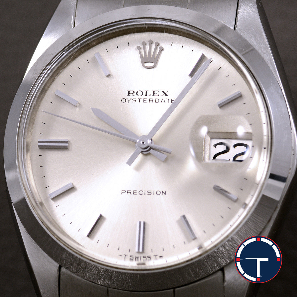 นาฬิกา Rolex Oysterdate Percision Ref.6694 Silver Dial หน้าปัดสีเงิน สายOysterแท้แบบม้วน นาฬิกาปี1971 ไขลาน(Manual Winding) ขนาด 34 mm