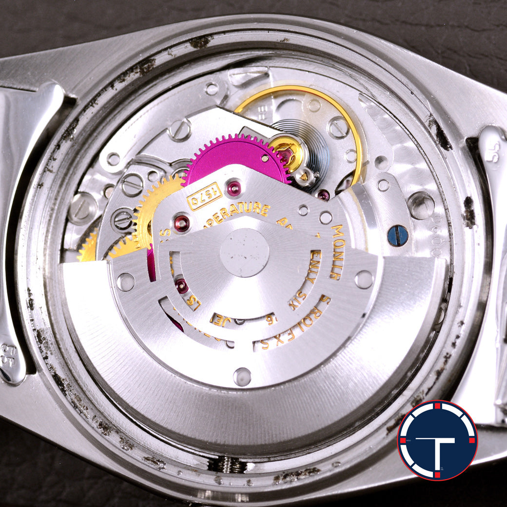 นาฬิกา Rolex DateJust Ref.1601 หน้าปัดสีเงิน2ชั้น ขอบหยักทองคำขาว18K สายจูบิรี่แท้(แบบม้วน) นาฬิกาปี1970 Automatic ขนาด 36 mm