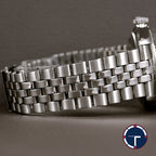 นาฬิกา Rolex DateJust Ref.1601 หน้าขาว2ชั้นWide-Boy ขอบทองคำขาว18K สายจูบีลี่แท้(แบบม้วน) นาฬิกาปี1971 Automatic ขนาด 36 mm