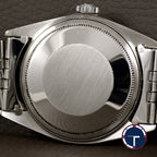 นาฬิกา Rolex DateJust Ref.1601 หน้าขาว2ชั้นWide-Boy ขอบทองคำขาว18K สายจูบีลี่แท้(แบบม้วน) นาฬิกาปี1971 Automatic ขนาด 36 mm