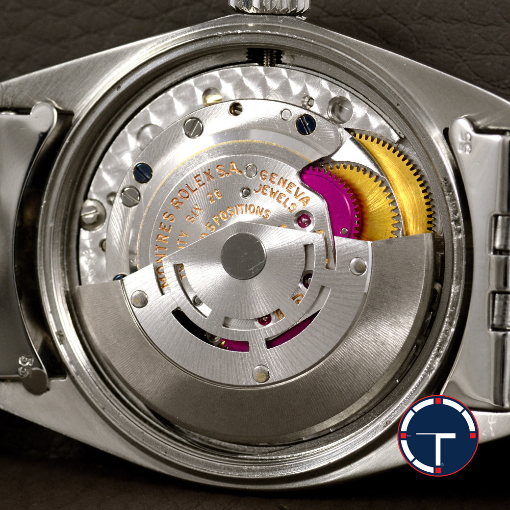 นาฬิกา Rolex DateJust Ref.1601 หน้าขาว2ชั้นWide-Boy ขอบทองคำขาว18K สายจูบีลี่แท้(แบบม้วน) นาฬิกาปี1971 Automatic ขนาด 36 mm