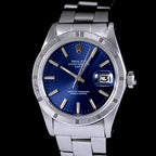 นาฬิกา Rolex Date Ref.1501 หน้าปัดสีน้ำเงิน ขอบรางรถไฟ สายOysterแท้(แบบม้วน) นาฬิกาปี1974 Automatic ขนาด 34 mm