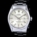 นาฬิกา Rolex Datejust Ref.1603 หน้าปัดสีเงิน ขอบEngine Turned สายOysterแท้(แบบม้วน) นาฬิกาปี1970 Automatic ขนาด 36 mm