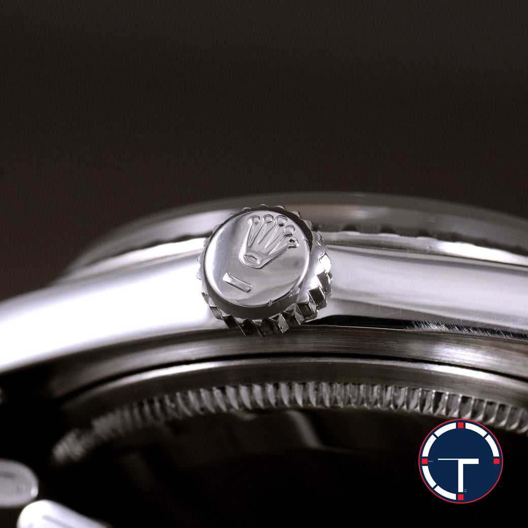 นาฬิกา Rolex Datejust Ref.1603 หน้าปัดสีเงิน ขอบEngine Turned สายOysterแท้(แบบม้วน) นาฬิกาปี1970 Automatic ขนาด 36 mm