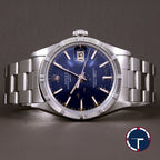 นาฬิกา Rolex Date Ref.1501 หน้าปัดสีน้ำเงิน ขอบรางรถไฟ สายOysterแท้ นาฬิกาปี1968 Automatic ขนาด 34 mm