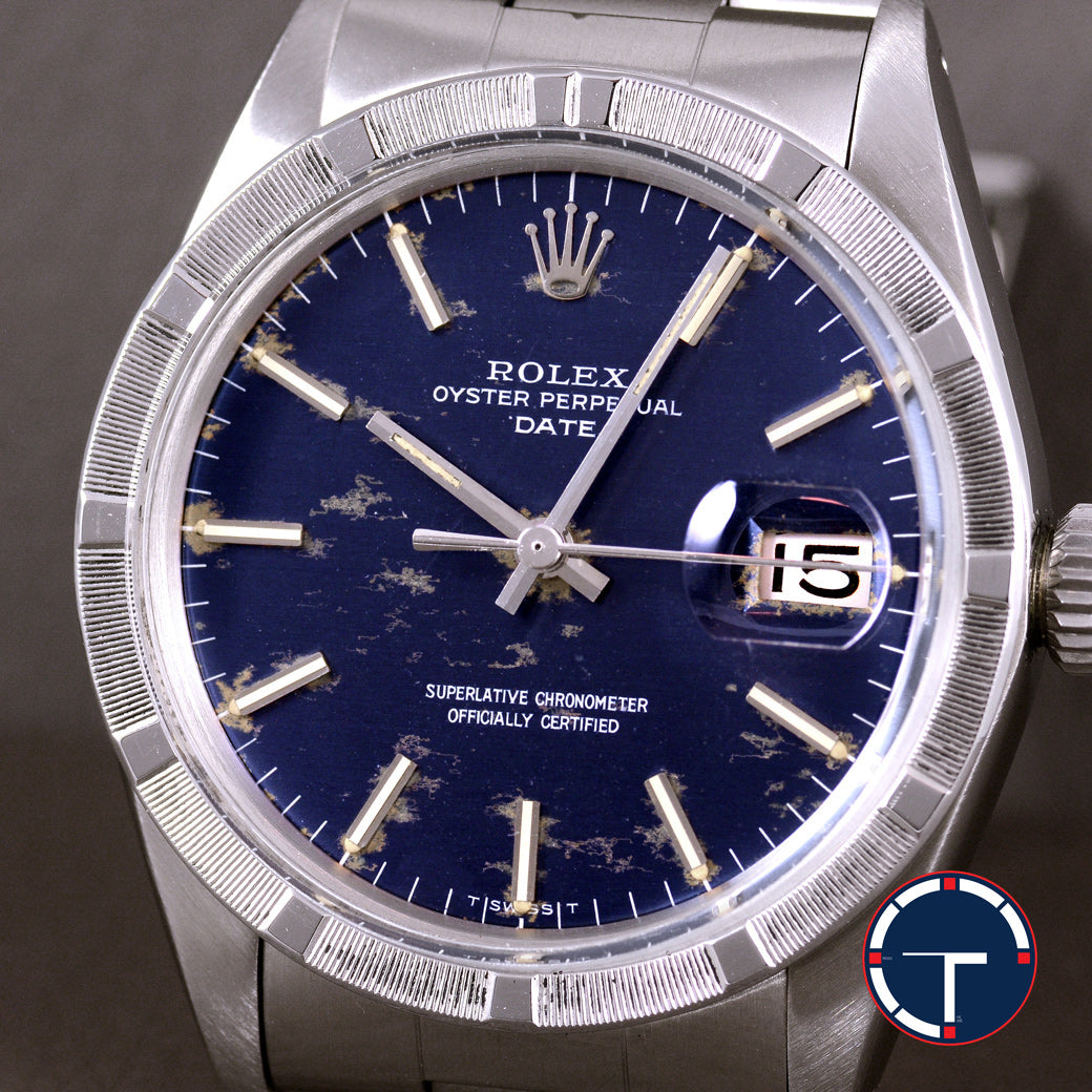 นาฬิกา Rolex Date Ref.1501 หน้าปัดสีน้ำเงิน ขอบรางรถไฟ สายOysterแท้ นาฬิกาปี1968 Automatic ขนาด 34 mm