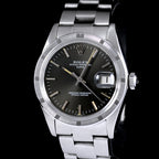 นาฬิกา Rolex Date Ref.1501 หน้าปัดสีเทาดำ ขอบรางรถไฟ สายOysterแท้ นาฬิกาปี1980 Automatic ขนาด 34 mm