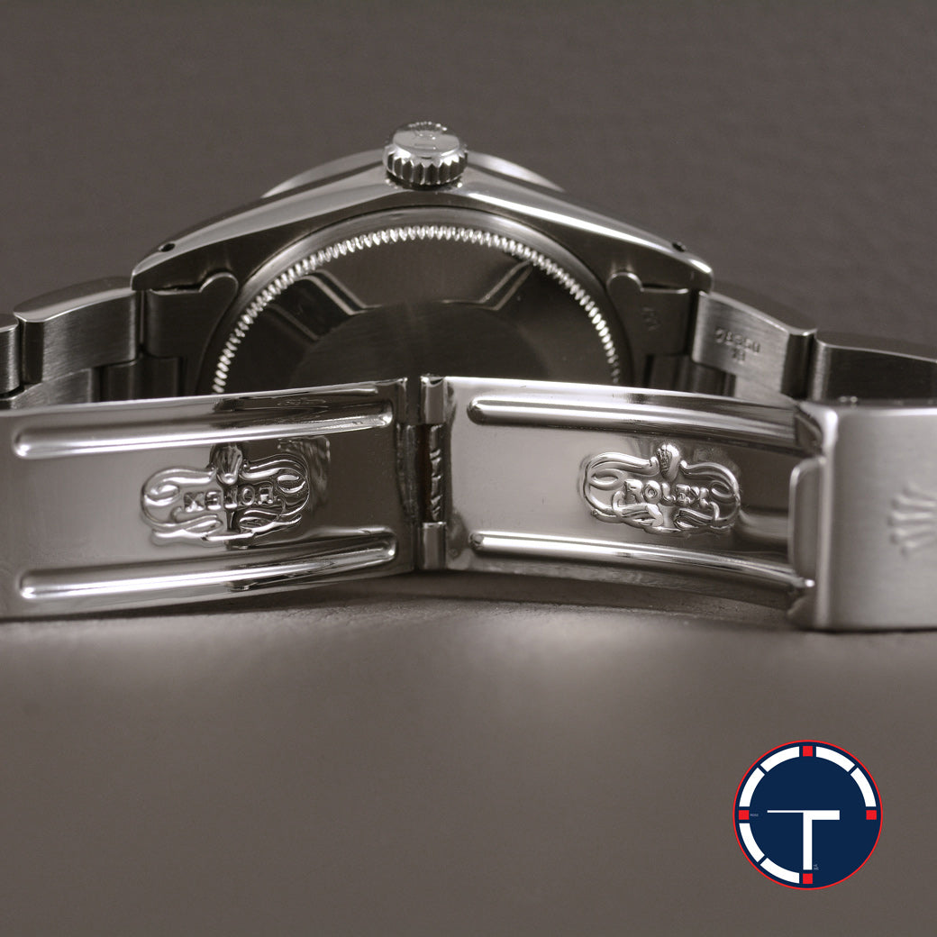 นาฬิกา Rolex Date Ref.1501 หน้าปัดสีเทาดำ ขอบรางรถไฟ สายOysterแท้ นาฬิกาปี1980 Automatic ขนาด 34 mm