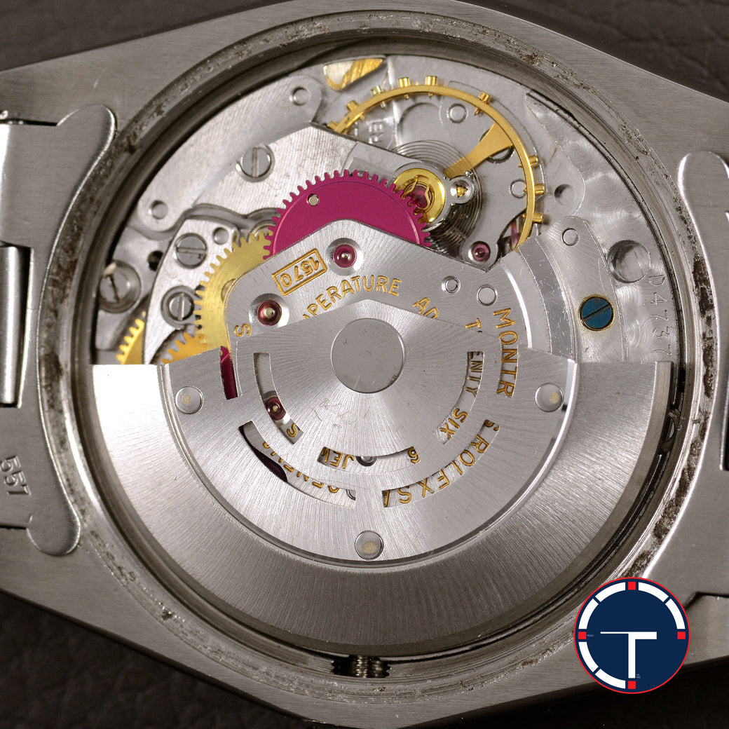 นาฬิกา Rolex Date Ref.1501 หน้าปัดสีเทาดำ ขอบรางรถไฟ สายOysterแท้ นาฬิกาปี1980 Automatic ขนาด 34 mm
