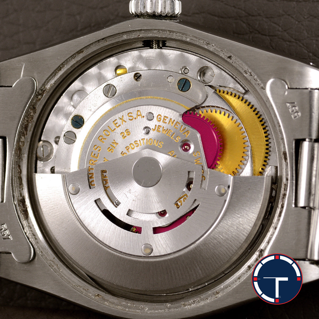 นาฬิกา Rolex Date Ref.1501 หน้าปัดสีเทาดำ ขอบรางรถไฟ สายOysterแท้ นาฬิกาปี1980 Automatic ขนาด 34 mm