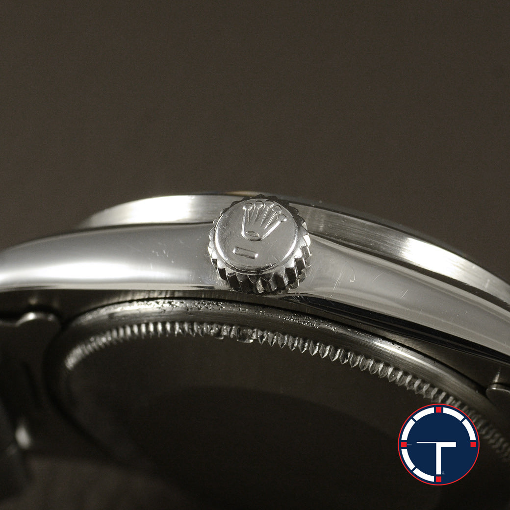 นาฬิกา Rolex Date Ref.1501 หน้าปัดสีเทาดำ ขอบรางรถไฟ สายOysterแท้ นาฬิกาปี1980 Automatic ขนาด 34 mm
