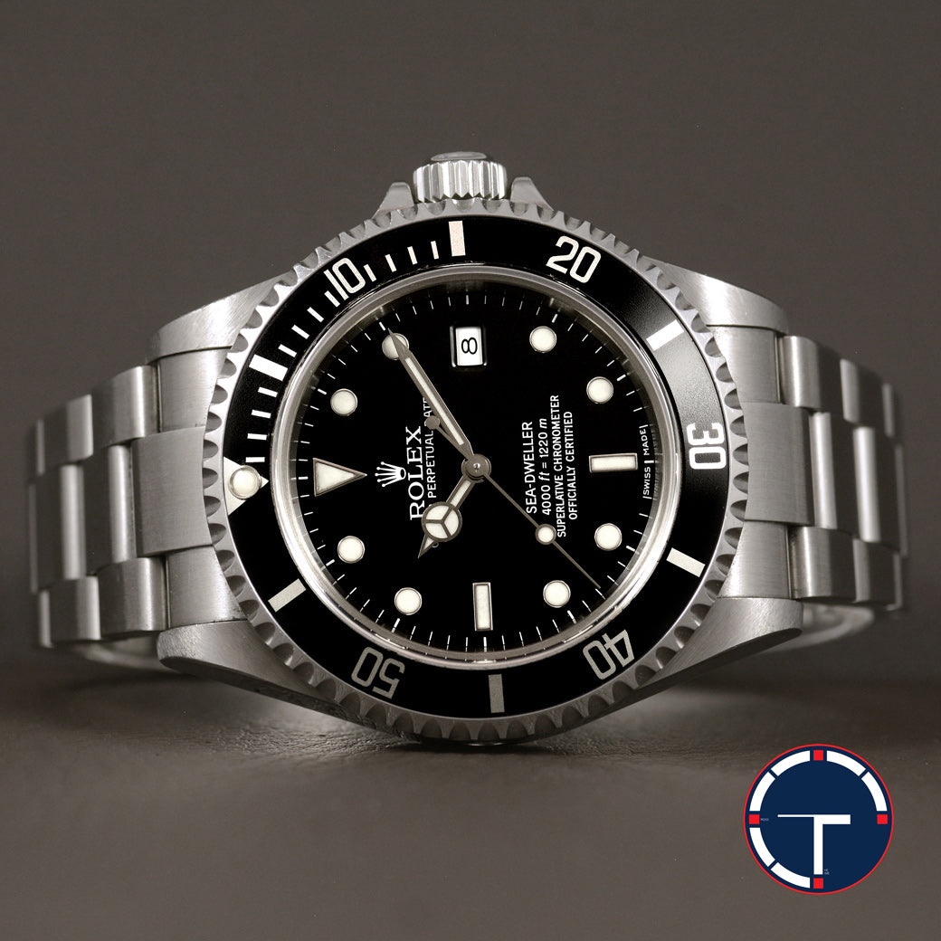นาฬิกา Rolex Sea-Dweller Ref.16600 SeriesF หน้าดำ ขอบฟิล์ม กระจกSapphire สายOysterแท้ มีกล่อง+ใบ+Tag นาฬิกาปี2005 Automatic ขนาด 40 mm