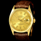 นาฬิกา Rolex Datejust Ref.1601 ทองคำ14K หน้าปัดสีทอง ขอบหยักทองคำ ตัวเรือนทองคำ14K นาฬิกาปี1971 Automatic ขนาด 36 mm