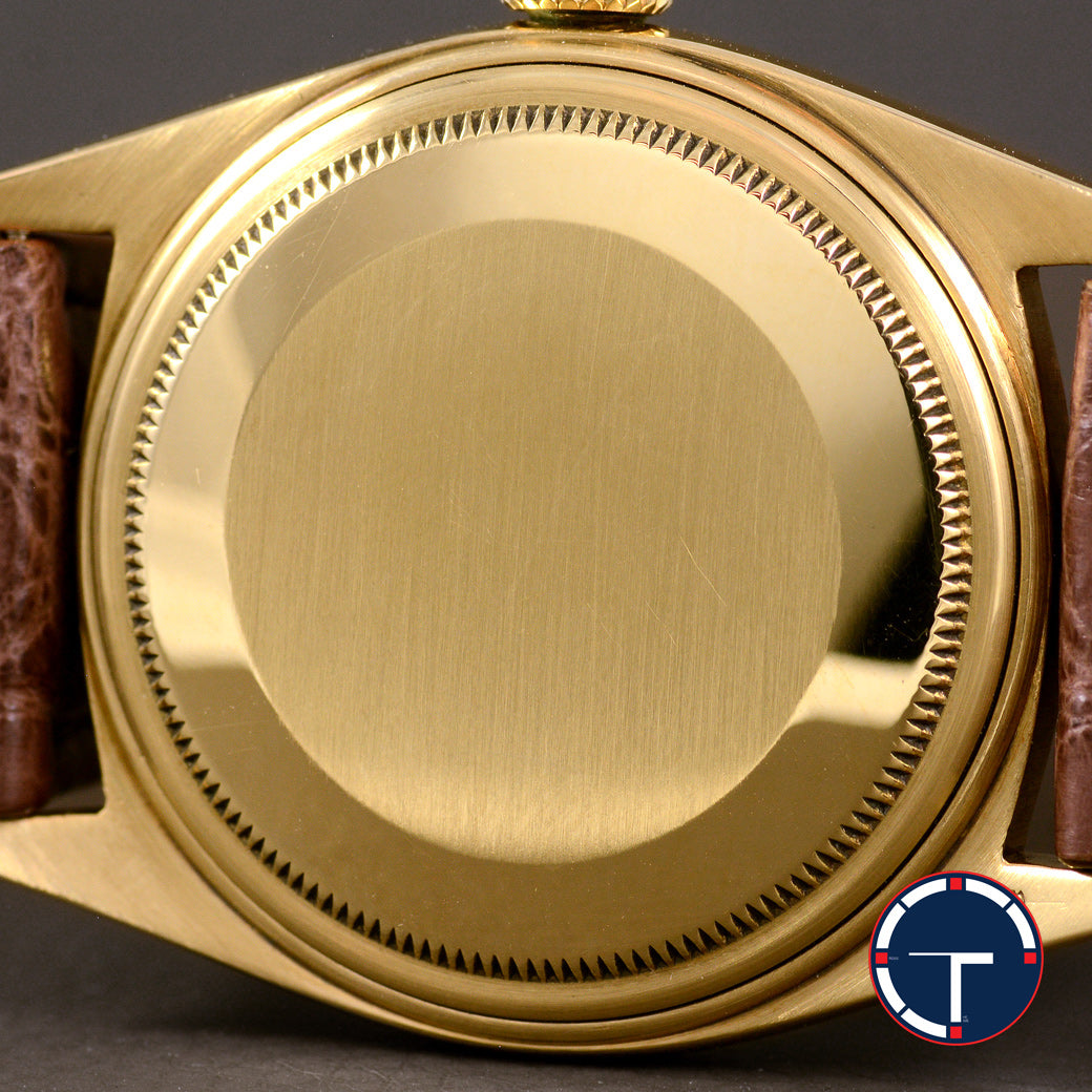 นาฬิกา Rolex Datejust Ref.1601 ทองคำ14K หน้าปัดสีทอง ขอบหยักทองคำ ตัวเรือนทองคำ14K นาฬิกาปี1971 Automatic ขนาด 36 mm