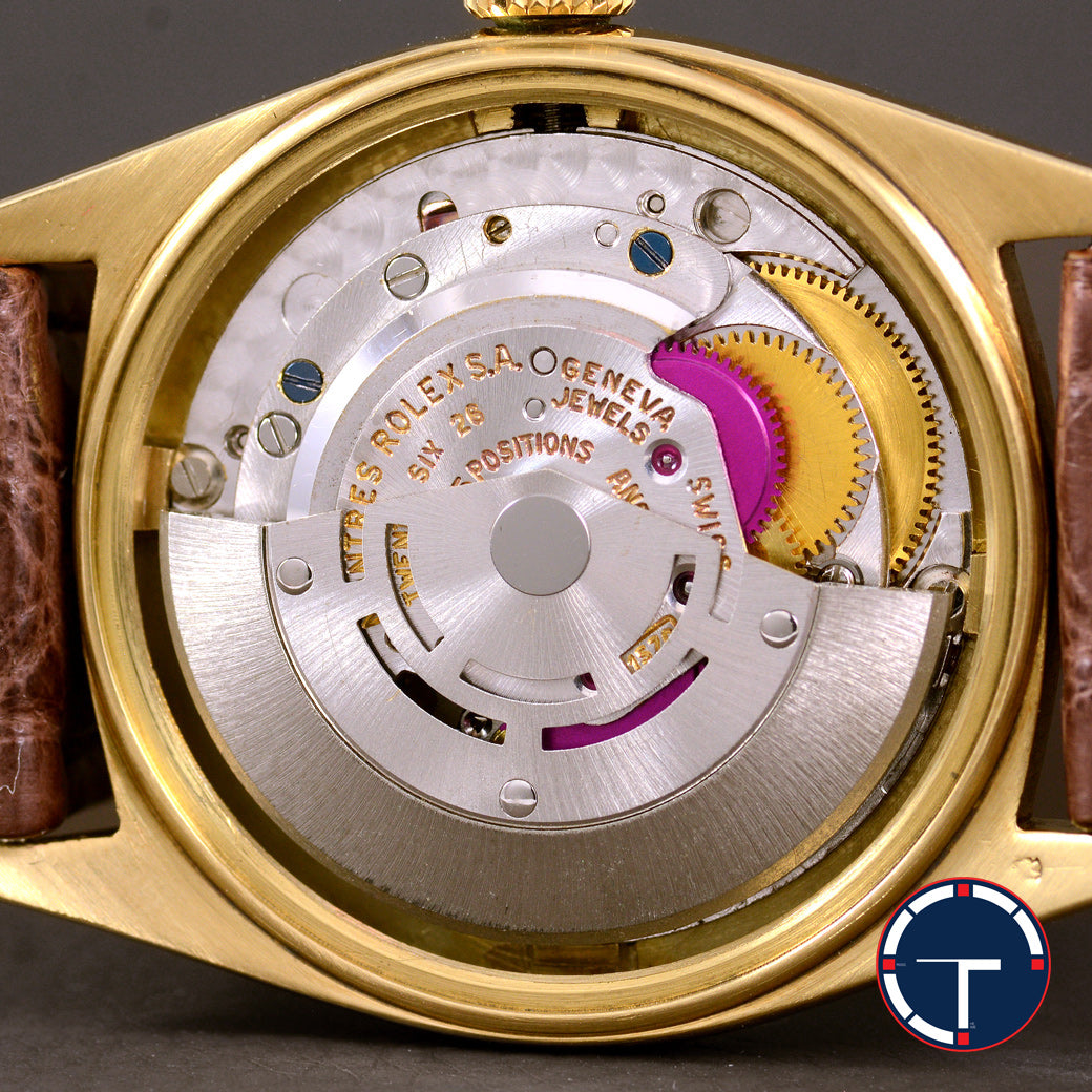 นาฬิกา Rolex Datejust Ref.1601 ทองคำ14K หน้าปัดสีทอง ขอบหยักทองคำ ตัวเรือนทองคำ14K นาฬิกาปี1971 Automatic ขนาด 36 mm