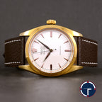 นาฬิกา Rolex Oyster Ref.6427 หน้าปัดสีขาว ตัวเรือนชุบทอง นาฬิกาปี1959 ไขลาน(Manual Winding) ขนาด 34 mm