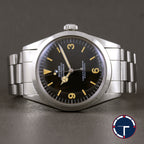 นาฬิกา Rolex ExplorerI Ref.1016 หน้าปัดสีดำ หลักชั่วโมงเฟด(พลายน้ำT<25) สายOysterแท้แบบม้วน นาฬิกาปี1972 Automatic ขนาด 36 mm