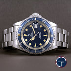 นาฬิกา **HOLD** Tudor "Unpolished" Submariner Blue Ref.79090 หน้าปัดสีน้ำเงิน พรายน้ำเฟด ขอบฟิล์มสีน้ำเงิน(สีเฟด) สายOysterแท้แบบม้วน นาฬิกาปี1993 Automatic ขนาด 40 mm