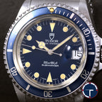 นาฬิกา **HOLD** Tudor "Unpolished" Submariner Blue Ref.79090 หน้าปัดสีน้ำเงิน พรายน้ำเฟด ขอบฟิล์มสีน้ำเงิน(สีเฟด) สายOysterแท้แบบม้วน นาฬิกาปี1993 Automatic ขนาด 40 mm