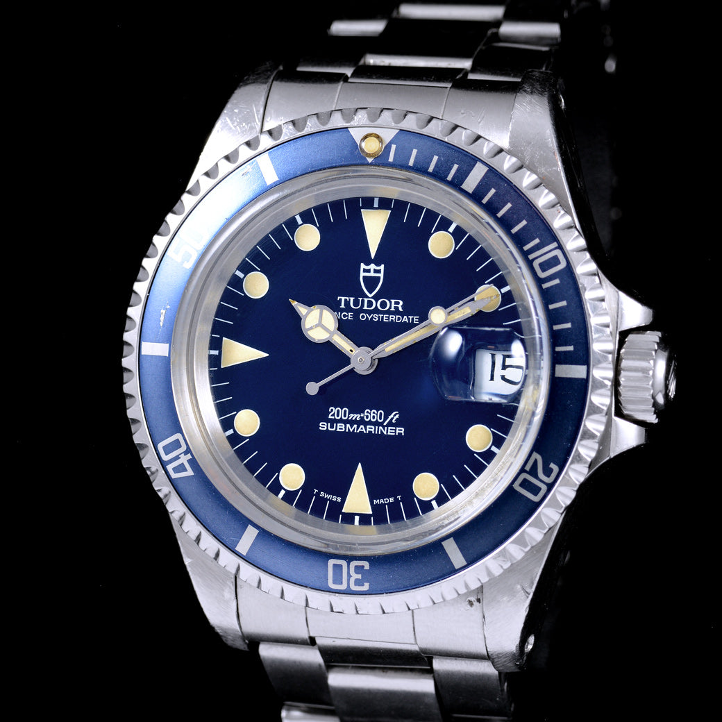 นาฬิกา **HOLD** Tudor "Unpolished" Submariner Blue Ref.79090 หน้าปัดสีน้ำเงิน พรายน้ำเฟด ขอบฟิล์มสีน้ำเงิน(สีเฟด) สายOysterแท้แบบม้วน นาฬิกาปี1993 Automatic ขนาด 40 mm