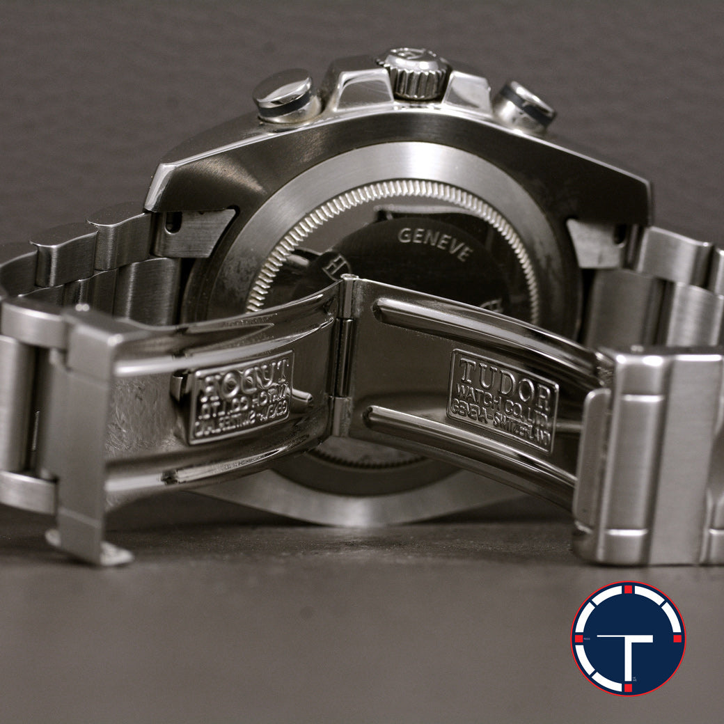 นาฬิกา Tudor Iconaut Ref.20400 Chronograph หน้าปัดสีเทา กระจกSapphire สายเหล็กแท้ มีกล่อง+ใบ นาฬิกาปี2010 Automatic ขนาด 43 mm